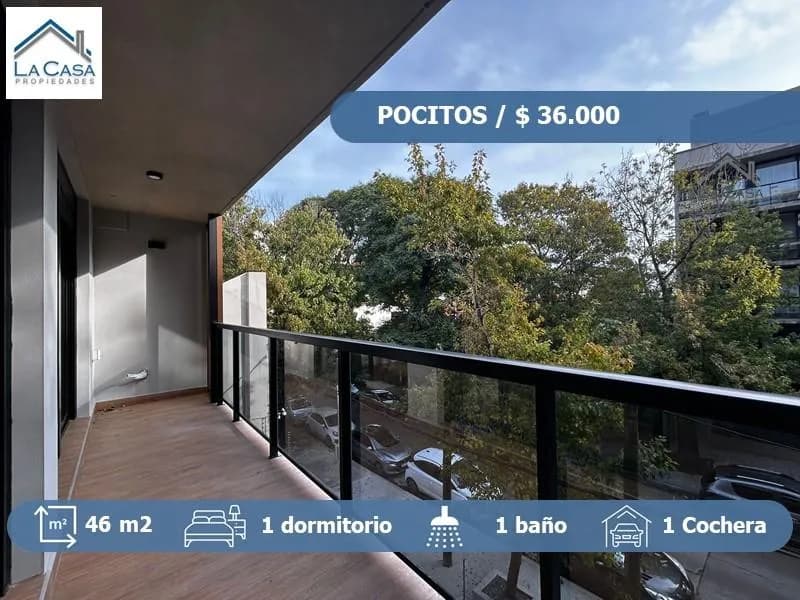 Alquiler De Apartamento De 1 Dormitorio Con Terraza Y Garage En Pocitos